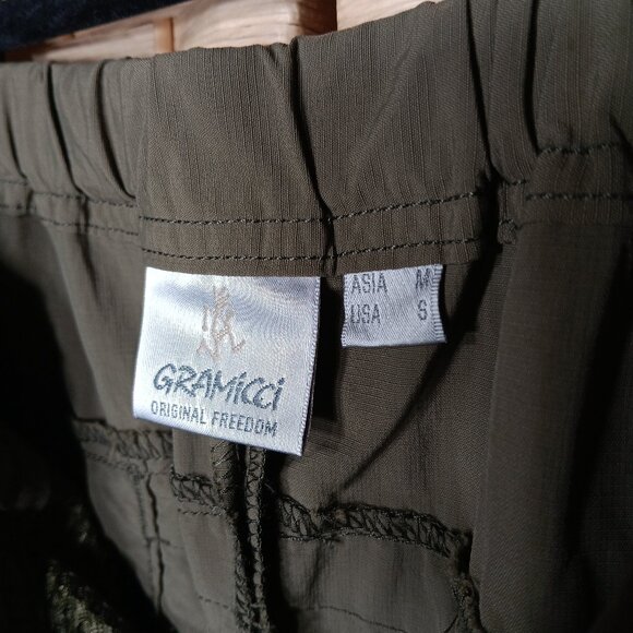 Gramicci Convertible Micro Ripstop Cargo Zip Off Small Midi EUC Army Olive Green - Picture 11 of 12